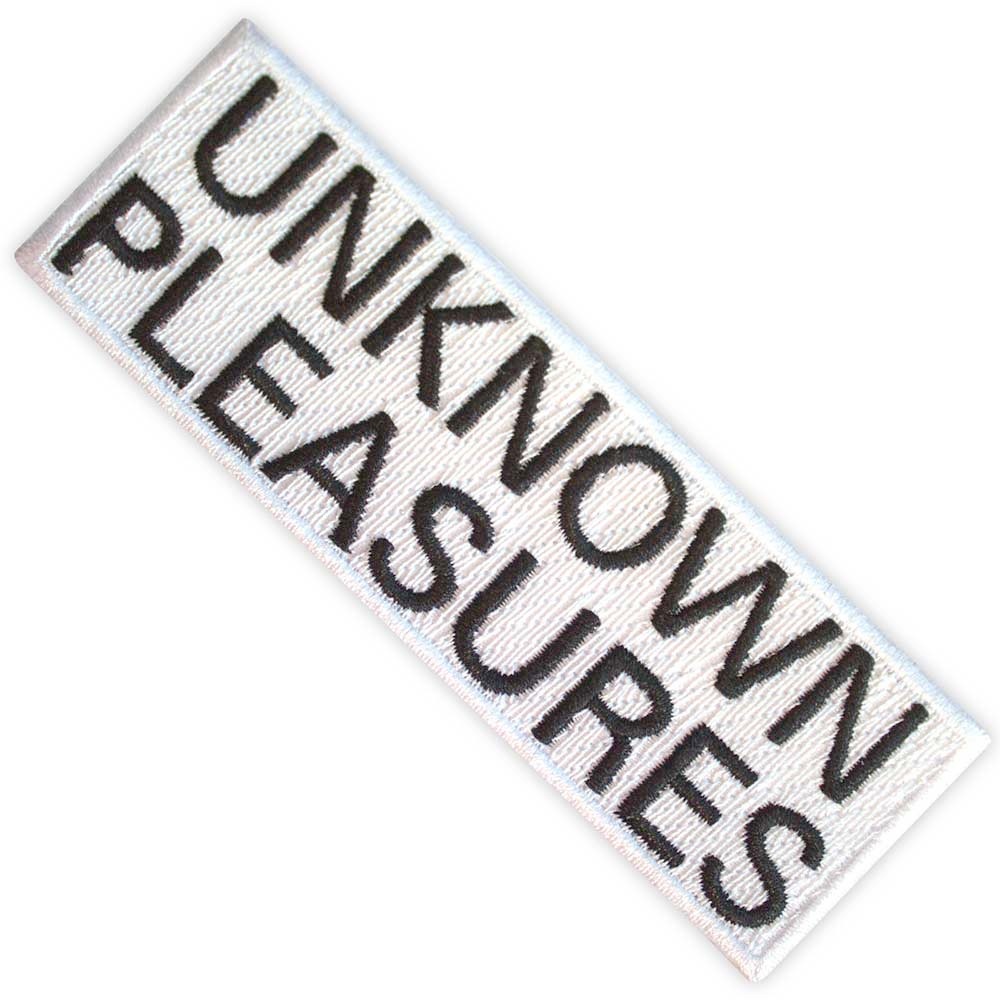 Joy Division - Unknown Pleasures Text Patch - Weiß